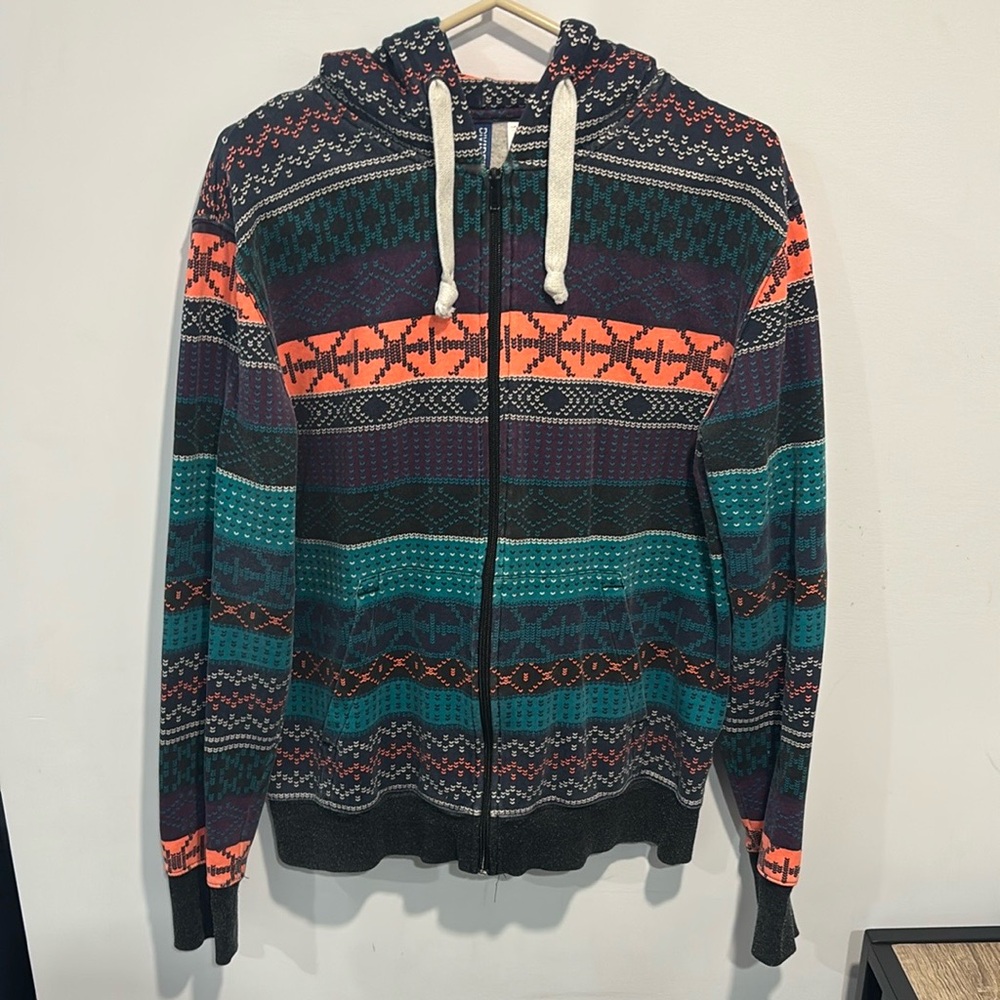 H&M divided all over print hoodie